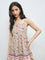 Bombay Paisley Multicolour Foliage Pattern Cotton A-Line Dress
