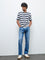WES Casuals Dark Blue Relaxed-Fit Mid-Rise Jeans