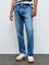 WES Casuals Dark Blue Relaxed-Fit Mid-Rise Jeans