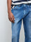 WES Casuals Dark Blue Relaxed-Fit Mid-Rise Jeans