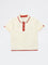 HOP Kids Boys Off-White Cotton Polo T-Shirt
