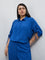 Gia Blue Self-Textured Blouse
