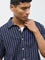 ETA Navy Striped Relaxed-Fit Shirt