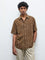 Ascot Dark Brown Abstract Printed Relaxed-Fit Shirt