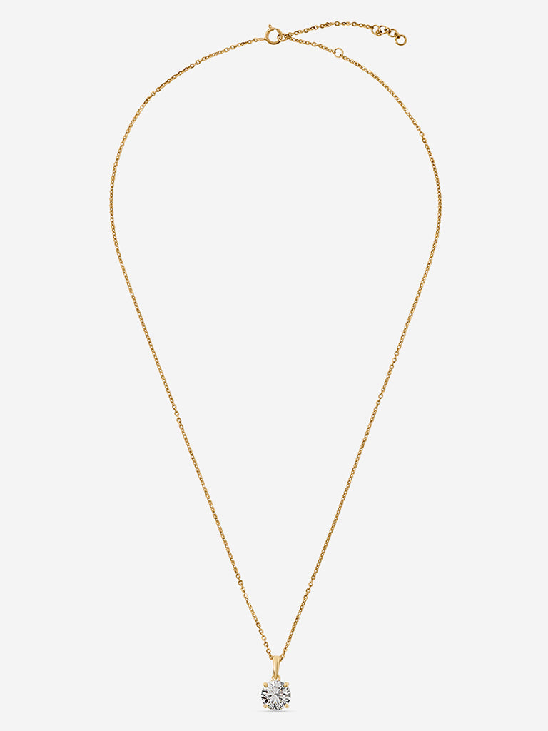 Classic Comet Solitaire Lab Diamond Pendant