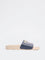 SOLEPLAY Navy Graphic Printed Pool Slides