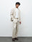 Ascot Beige Solid Relaxed-Fit Linen Blazer