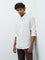 Ascot Off-White Striped Relaxed-Fit Linen Shirt