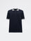 Ascot Navy Relaxed-Fit Cotton Quarter-Zip Polo T-Shirt