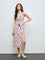 Bombay Paisley Off-White Floral Cotton Straight Dress
