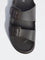 SOLEPLAY Dark Brown Buckle-Detailed Slip-On Sandals