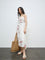 Bombay Paisley Off-White Floral Embroidered A-Line Dress