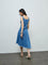 Bombay Paisley Blue Floral Denim A-Line Dress