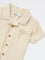 HOP Baby Boys Beige Waffle-Textured Cotton Shirt