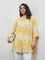 Diza Yellow Botanical Printed Tunic