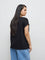 Gia Black Embellished Cotton T-Shirt