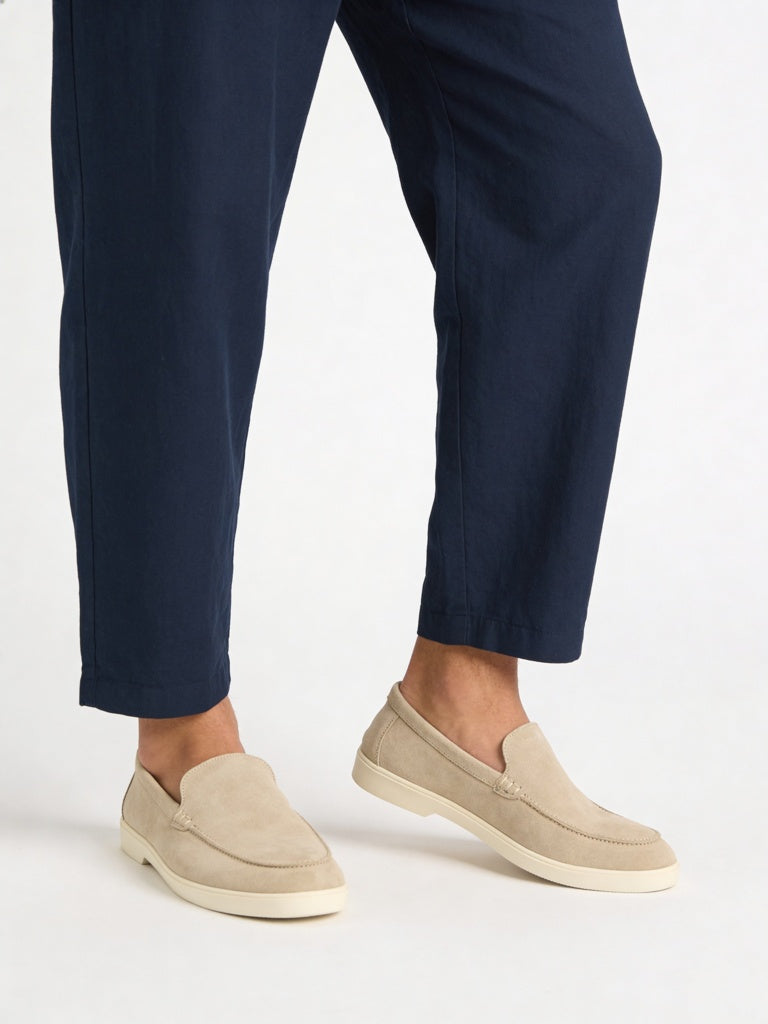 SOLEPLAY Beige Suede Loafers