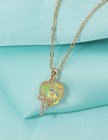 Swarovski Crystal Prism Heart Chain Pendant