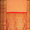 Vibrant Mango Orange Kanjivaram Silk Saree With Floral Buttis