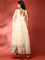 Cream tissue fabric Three piece anarkali set