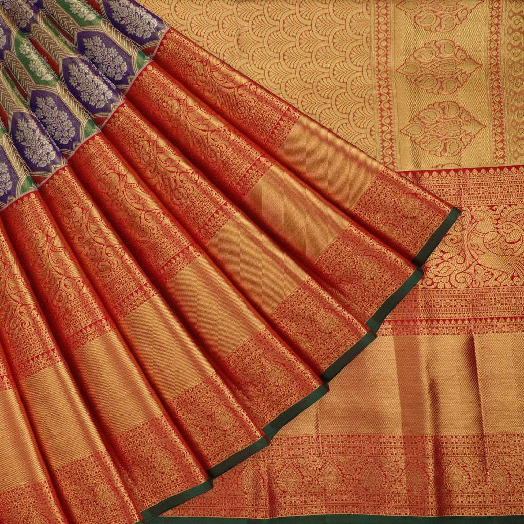 Brocade Zari Design Blush Pink Tissue Kanchipuram Silk Saree – Sundari Silks