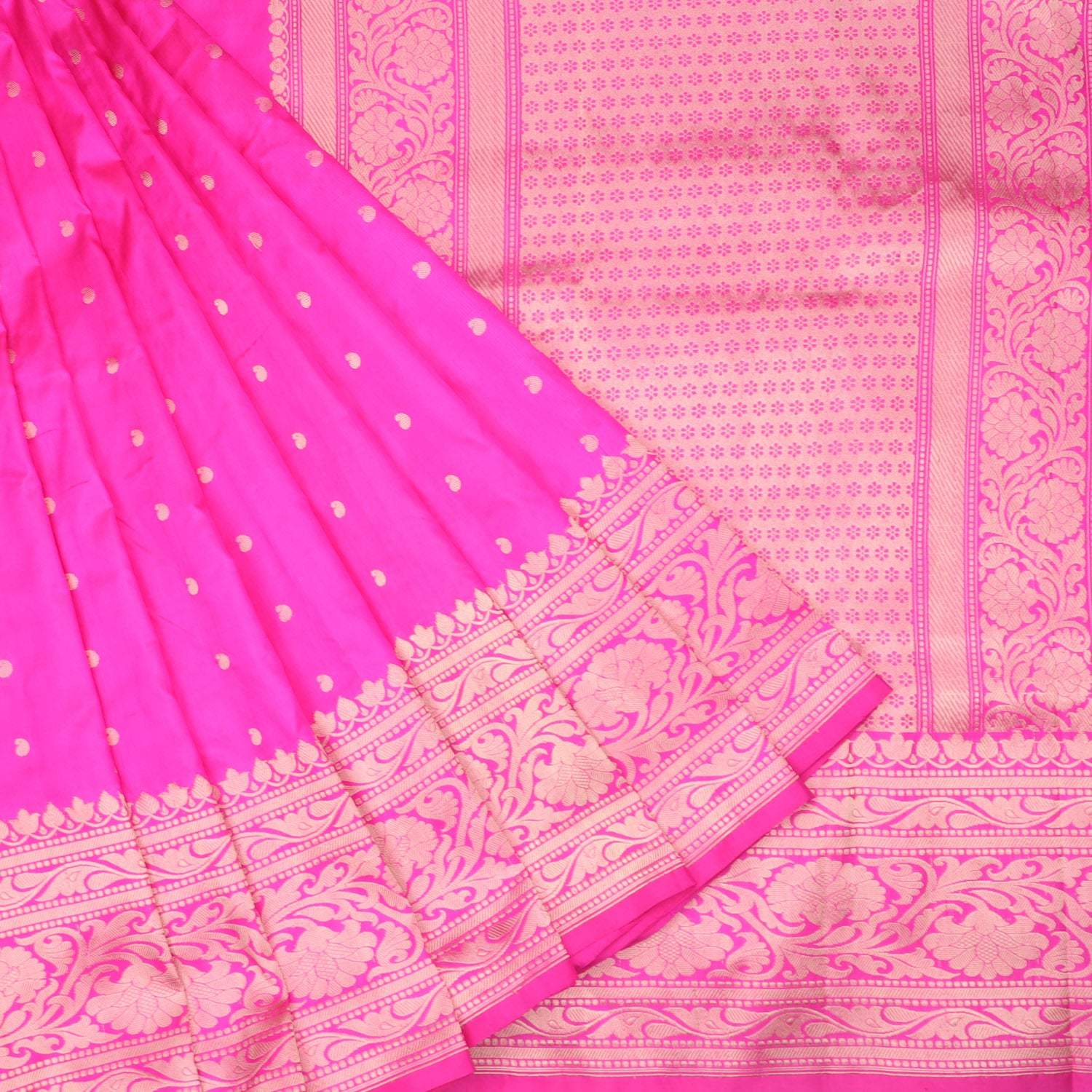 Buy pink banarasi silk saree online – WeaveinIndia