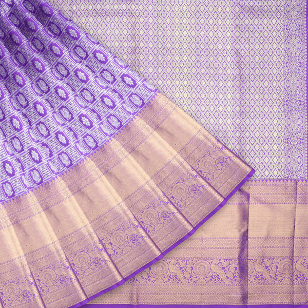 Purple Colour Kanchipuram Silk Saree For Women || Rooprekha – rooprekha