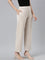 Women Solid Light Beige Ponte Wide Leg Pants