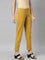 Women Solid Light Mustard Cotton Mid Rise Kurti Pants