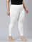 Women Solid Cream Mid Rise Shiny Palazzos