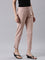 Women Solid Baby Pink Cotton Pencil Pant