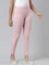 Girls Solid Baby Pink Jeggings