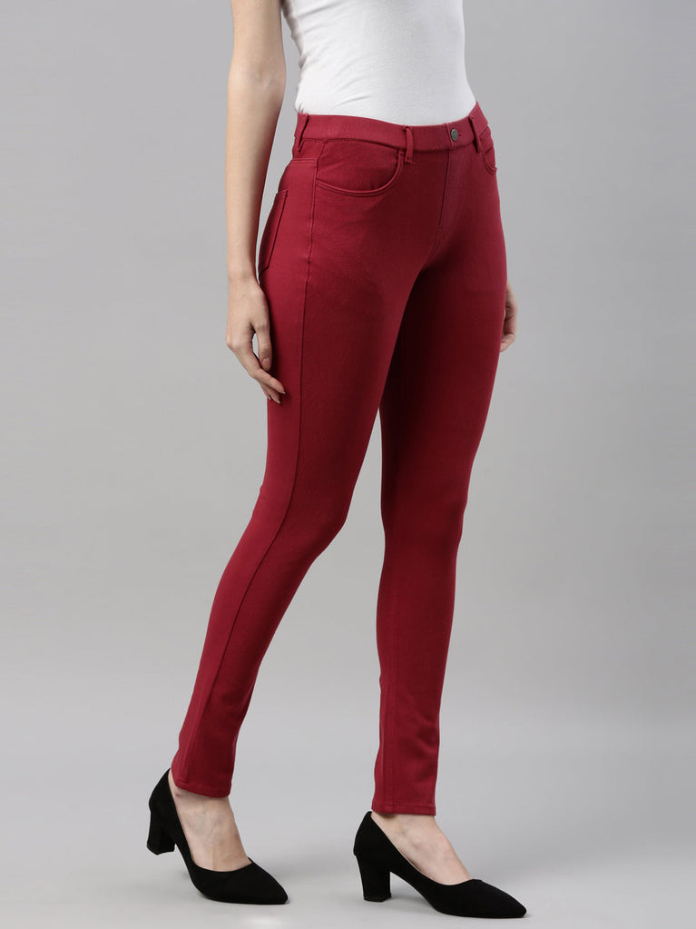 Women Solid Black Stretch Ponte Pants – Cherrypick