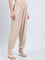 Dark Beige Viscose Stretch Harems