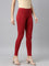 Cherry Cotton Stretch Ankle Length Leggings