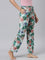 Women Green Printed Woven Viscose Lounge Pants