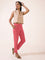 Women Solid Rusty Pink Cotton Kurti Pants - Tall