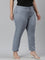 Women Dusty Blue Crepe Pants