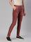 Women Solid Dark Rust Mid Rise Corduroy Jeggings