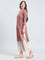 Cotton Ajrakh Floral Print Straight Kurta