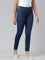 Girls Solid Blue Denim Jeggings