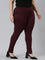 Women Solid Bright Maroon Stretch Ponte Pants