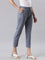 Women Dusty Blue Crepe Pants