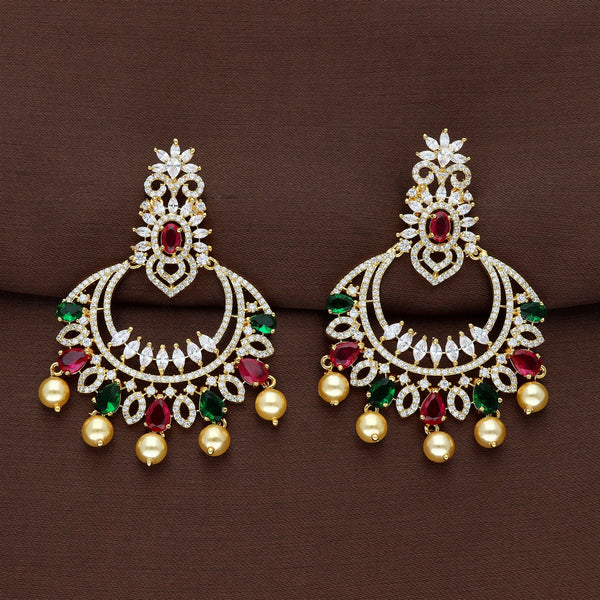 Panchi high quality Hyderabadi chandbali in multicolor DER33 ( READY T –  Deccan Jewelry