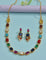 Designer Matt Plated Navaratna Necklace Set