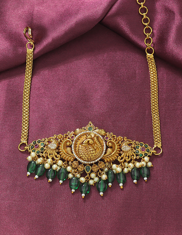 Designer Peacock Shaped Chain Bajuband