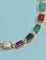 Designer Matt Plated Navaratna Necklace Set