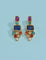 Designer Matt Plated Navaratna Necklace Set