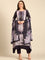 Deep Purple Rayon fabric three piece printed suit