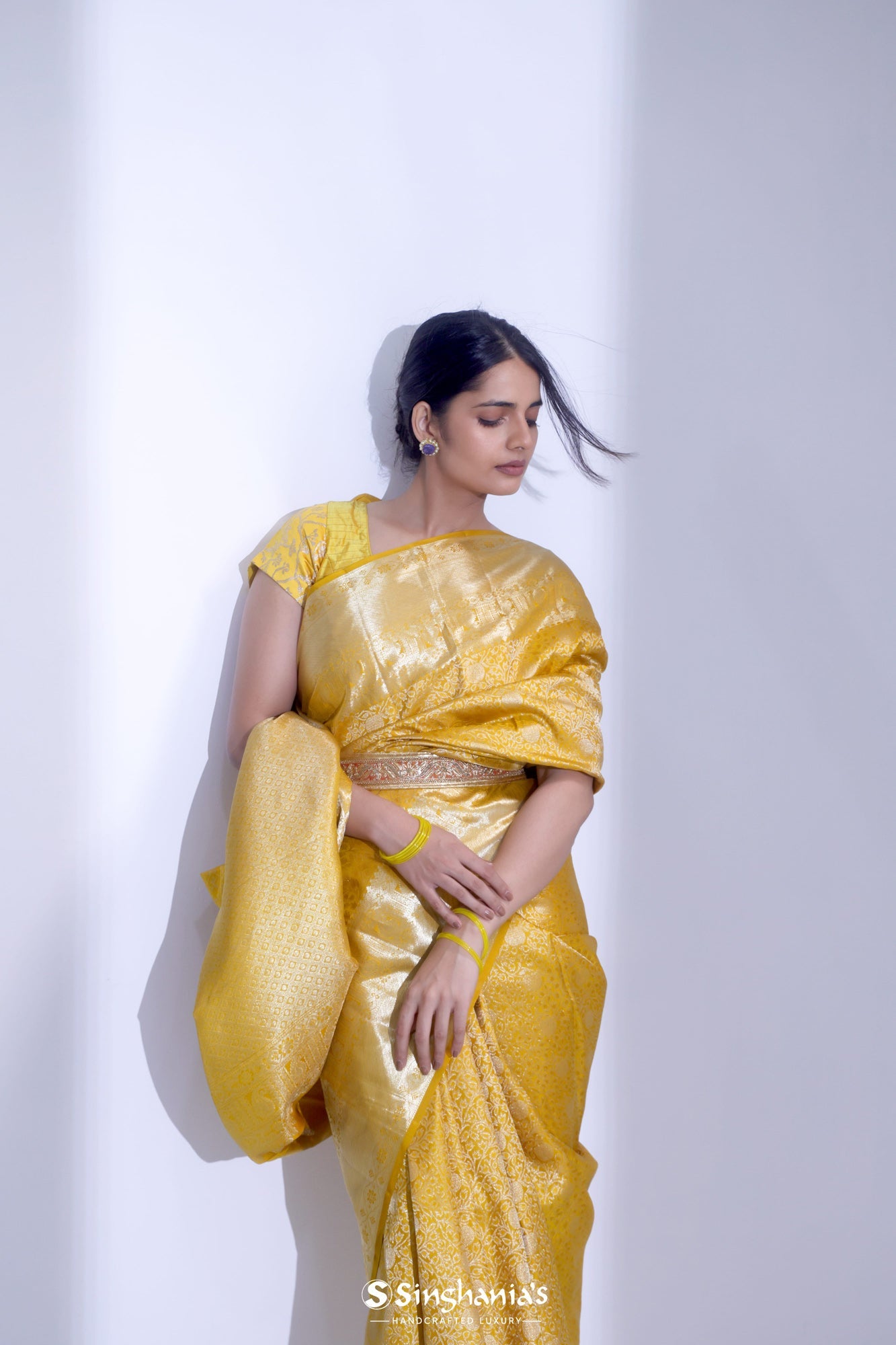 Buy Yellow Kanjivaram Saree online-Karagiri – Karagiri Global